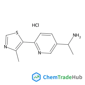 (S)-1-(6-(4-Methylthiazol-5-yl)pyridin-3-yl)ethan-1-amine hydrochloride