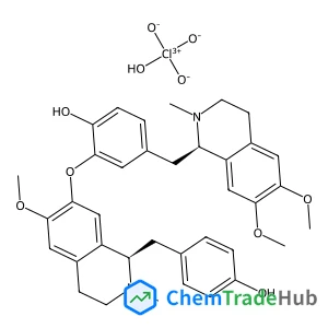 4-{[(1R)-6,7-Dimethoxy-2-methyl-1,2,3,4-tetrahydro-1-isoquinolinyl]methyl}-2-{[(1R)-1-(4-hydroxybenzyl)-6-methoxy-2-methyl-1,2,3,4-tetrahydro-7-isoquinolinyl]oxy}phenol perchlorate (1:1)