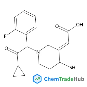 (E)-2-(1-(2-Cyclopropyl-1-(2-fluorophenyl)-2-oxoethyl)-4-mercaptopiperidin-3-ylidene)acetic acid