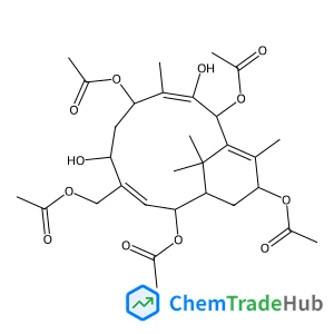 3,8-Seco-3,8,11-taxatriene-2,5,7,9,10,13,20-heptol; (2α,3E,5α,7β,8E,10β,13α)-form, 2,7,10,13,20-Penta-Ac structure 3,8-Seco-3,8,11-taxatriene-2,5,7,9,10,13,20-heptol; (2α,3E,5α,7β,8E,10β,13α)-form, 2,7,10,13,20-Penta-Ac structure