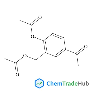 2-Acetoxy-5-acetylbenzyl acetate structure