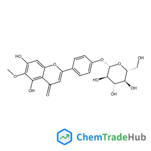 4-(5,7-Dihydroxy-6-methoxy-4-oxo-4H-chromen-2-yl)phenyl beta-D-glucopyranoside 4-(5,7-Dihydroxy-6-methoxy-4-oxo-4H-chromen-2-yl)phenyl beta-D-glucopyranoside