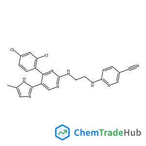 6-[(2-{[4-(2,4-Dichlorophenyl)-5-(5-methyl-1H-imidazol-2-yl)-2-pyrimidinyl]amino}ethyl)amino]nicotinonitrile