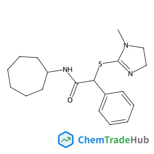 N-Cycloheptyl-2-[(1-methyl-4,5-dihydro-1H-imidazol-2-yl)sulfanyl]-2-phenylacetamide
