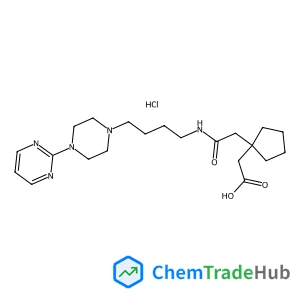 {1-[2-Oxo-2-({4-[4-(2-pyrimidinyl)-1-piperazinyl]butyl}amino)ethyl]cyclopentyl}acetic acid hydrochloride (1:1)