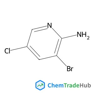 3-Bromo-5-chloro-2-pyridinamine structure