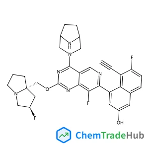 4-[4-(3,8-diazabicyclo[3.2.1]oct-3-yl)-8-fluoro-2-[[(2R,7aS)-2-fluorotetrahydro-1H-pyrrolizin-7a(5H)-yl]methoxy]pyrido[4,3-d]pyrimidin-7-yl]-5-ethynyl-6-fluoro-2-Naphthalenol