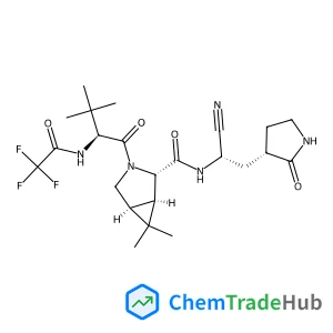 (1R,2S,5S)-N-{(1S)-1-Cyano-2-[(3S)-2-oxo-3-pyrrolidinyl]ethyl}-6,6-dimethyl-3-[3-methyl-N-(trifluoroacetyl)-L-valyl]-3-azabicyclo[3.1.0]hexane-2-carboxamide