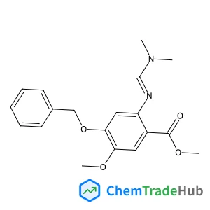 Benzoic acid, 2-[[(dimethylamino)methylene]amino]-5-methoxy-4-(phenylmethoxy)-, methyl ester