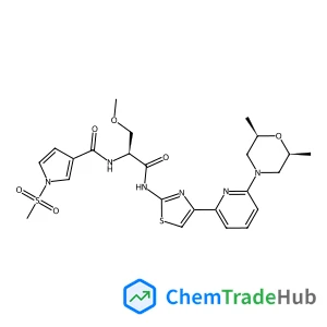 N-{(2S)-1-[(4-{6-[(2R,6S)-2,6-Dimethyl-4-morpholinyl]-2-pyridinyl}-1,3-thiazol-2-yl)amino]-3-methoxy-1-oxo-2-propanyl}-1-(methylsulfonyl)-1H-pyrrole-3-carboxamide