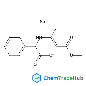 Sodium (2R)-1,4-cyclohexadien-1-yl{[(2Z)-4-methoxy-4-oxo-2-buten-2-yl]amino}acetate