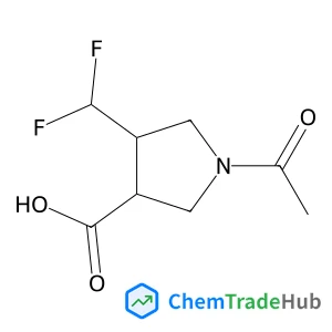 (3S,4S)-1-acetyl-4-(difluoromethyl)pyrrolidine-3-carboxylic acid, trans