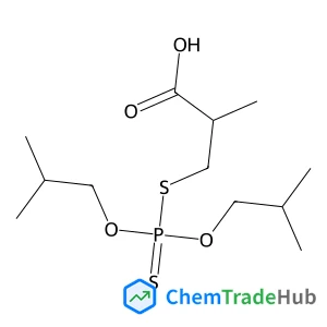 3-[(Diisobutoxyphosphorothioyl)sulfanyl]-2-methylpropanoic acid