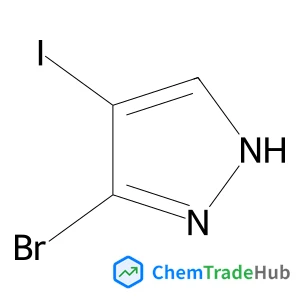 3-Bromo-4-iodo-1H-pyrazole structure