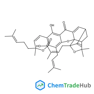 (2E)-4-[(2S,17S)-12-Hydroxy-8,21,21-trimethyl-5-(3-methyl-2-buten-1-yl)-8-(4-methyl-3-penten-1-yl)-14,18-dioxo-3,7,20-trioxahexacyclo[15.4.1.0~2,15~.0~2,19~.0~4,13~.0~6,11~]docosa-4(13),5,9,11,15-pent
aen-19-yl]-2-methyl-2-butenoic acid