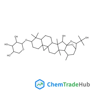 (4aR,5aR,7aR,8R,12aR,14aR)-4'-Hydroxy-1,1,5',7a,8,12a-hexamethyl-1,3,4,6,7,7a,7b,8,9,11a,12,12a,14,14a-tetradecahydro-2H-spiro[cyclopropa[1',8a']naphtho[2',1':4,5]indeno[2,1-b]pyran-10,2'-[3,6]dioxabi
cyclo[3.1.0]hexan]-2-yl beta-D-xylopyranoside