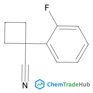 1-(2-Fluorophenyl)cyclobutane-1-carbonitrile structure