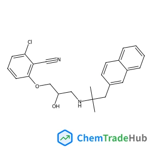 2-Chloro-6-[(2R)-2-hydroxy-3-{[2-methyl-1-(2-naphthyl)-2-propanyl]amino}propoxy]benzonitrile