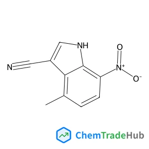 4-methyl-7-nitro-1H-indole-3-carbonitrile 4-methyl-7-nitro-1H-indole-3-carbonitrile