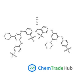 Benzenesulfonic acid, 2,2'-(1,2-ethenediyl)bis[5-[[4-(4-morpholinyl)-6-[(4-sulfophenyl)amino]-1,3,5-triazin-2-yl]amino]-, sodium salt (1:4)