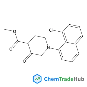 4-Piperidinecarboxylic acid, 1-(8-chloro-1-naphthalenyl)-3-oxo-, methyl ester