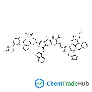 5-Oxo-L-prolyl-L-valyl-L-prolyl-L-glutaminyl-L-tryptophyl-L-alanyl-L-valylglycyl-L-histidyl-L-phenylalanyl-L-methioninamide