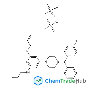 N,N'-Diallyl-6-{4-[bis(4-fluorophenyl)methyl]-1-piperazinyl}-1,3,5-triazine-2,4-diamine methanesulfonate (1:2)