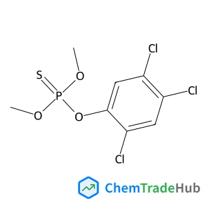 O,O-Dimethyl O-(2,4,5-trichlorophenyl) phosphorothioate Chemical_Structure_Of