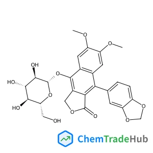 9-(1,3-Benzodioxol-5-yl)-6,7-dimethoxy-1-oxo-1,3-dihydronaphtho[2,3-c]furan-4-yl beta-D-glucopyranoside