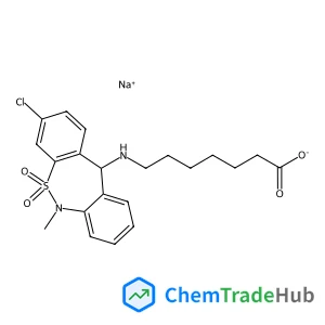 Sodium 7-[(3-chloro-6-methyl-5,5-dioxido-6,11-dihydrodibenzo[c,f][1,2]thiazepin-11-yl)amino]heptanoate