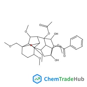 (1alpha,6alpha,14alpha,15alpha,16beta)-8-Acetoxy-20-ethyl-13,15-dihydroxy-1,6,16-trimethoxy-4-(methoxymethyl)aconitan-14-yl benzoate