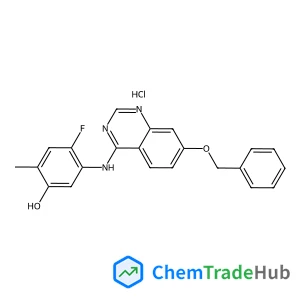 5-[(7-benzyloxyquinazolin-4-yl)amino]-4-fluoro-2-methyl-phenol;hydrochloride