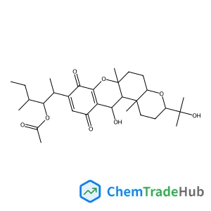 (2S,3R,4S)-2-[(3R,4aR,6aR,12S,12aS,12bR)-12-Hydroxy-3-(2-hydroxy-2-propanyl)-6a,12b-dimethyl-8,11-dioxo-1,2,3,4a,5,6,6a,8,11,12,12a,12b-dodecahydropyrano[3,2-a]xanthen-9-yl]-4-methyl-3-hexanyl acetate