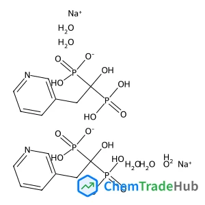 Sodium hydrogen(1-hydroxy-1-phosphono-2-(pyridin-3-yl)ethyl)phosphonate hydrate(2:2:5) structure Sodium hydrogen(1-hydroxy-1-phosphono-2-(pyridin-3-yl)ethyl)phosphonate hydrate(2:2:5) structure