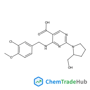 (S)-4-((3-Chloro-4-methoxybenzyl)amino)-2-(2-(hydroxymethyl)pyrrolidin-1-yl)pyrimidine-5-carboxylic acid