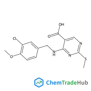 4-((3-Chloro-4-methoxybenzyl)amino)-2-(methylthio)pyrimidine-5-carboxylic acid
