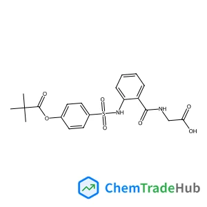 N-{2-[({4-[(2,2-Dimethylpropanoyl)oxy]phenyl}sulfonyl)amino]benzoyl}glycine