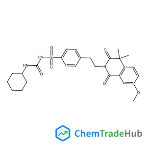 N-(Cyclohexylcarbamoyl)-4-[2-(7-methoxy-4,4-dimethyl-1,3-dioxo-3,4-dihydro-2(1H)-isoquinolinyl)ethyl]benzenesulfonamide