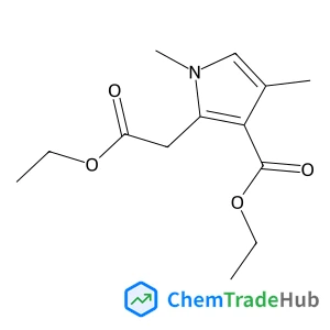 Ethyl 2-(2-ethoxy-2-oxoethyl)-1,4-dimethyl-1H-pyrrole-3-carboxylate structure Ethyl 2-(2-ethoxy-2-oxoethyl)-1,4-dimethyl-1H-pyrrole-3-carboxylate structure