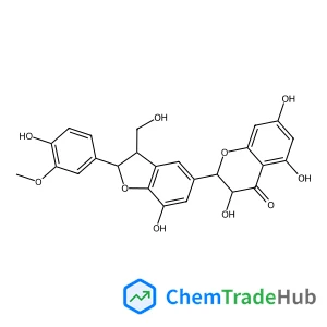 (2R,3R)-3,5,7-Trihydroxy-2-[(2R,3S)-7-hydroxy-2-(4-hydroxy-3-methoxyphenyl)-3-(hydroxymethyl)-2,3-dihydro-1-benzofuran-5-yl]-2,3-dihydro-4H-chromen-4-one