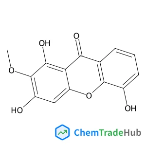 1,3,5-Trihydroxy-2-methoxy-9H-xanthen-9-one Chemical_Structure_Of
