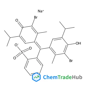 Sodium 1-(3-bromo-4-hydroxy-5-isopropyl-2-methylphenyl)-6-[(3-bromo-5-isopropyl-2-methyl-4-oxo-2,5-cyclohexadien-1-ylidene)methyl]-2,4-cyclohexadiene-1-sulfonate
