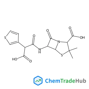 (2S,5R,6R)-6-{[(2R)-2-Carboxy-2-(3-thienyl)acetyl]amino}-3,3-dimethyl-7-oxo-4-thia-1-azabicyclo[3.2.0]heptane-2-carboxylic acid
