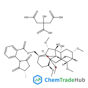 [(1alpha,6beta,14alpha,16beta)-20-Ethyl-7,8-dihydroxy-1,6,14,16-tetramethoxyaconitan-4-yl]methyl 2-[(3S)-3-methyl-2,5-dioxo-1-pyrrolidinyl]benzoate 2-hydroxy-1,2,3-propanetricarboxylate (1:1)