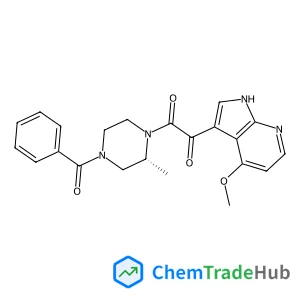 1-[(2R)-4-Benzoyl-2-methyl-1-piperazinyl]-2-(4-methoxy-1H-pyrrolo[2,3-b]pyridin-3-yl)-1,2-ethanedione