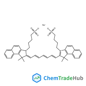 Sodium 4-[(2E)-2-{(2E,4E,6E)-7-[1,1-dimethyl-3-(4-sulfonatobutyl)-1H-benzo[e]indolium-2-yl]-2,4,6-heptatrien-1-ylidene}-1,1-dimethyl-1,2-dihydro-3H-benzo[e]indol-3-yl]-1-butanesulfonate