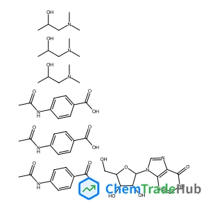 4-acetamidobenzoic acid;9-[(2R,3R,4S,5R)-3,4-dihydroxy-5-(hydroxymethyl)tetrahydrofuran-2-yl]-1H-purin-6-one;1-(dimethylamino)propan-2-ol