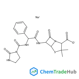 Sodium (2S,5R,6R)-3,3-dimethyl-7-oxo-6-{[(2R)-2-{[(2-oxo-1-imidazolidinyl)carbonyl]amino}-2-phenylacetyl]amino}-4-thia-1-azabicyclo[3.2.0]heptane-2-carboxylate