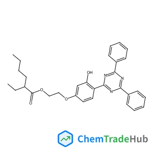 Hexanoic acid, 2-ethyl-, 2-[4-(4,6-diphenyl-1,3,5-triazin-2-yl)-3-hydroxyphenoxy]ethyl ester