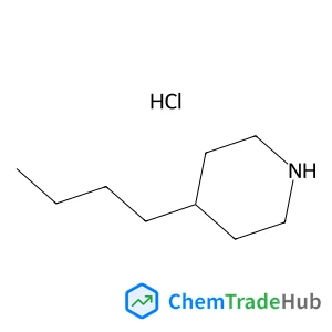 4-Butylpiperidine hydrochloride (1:1) structure